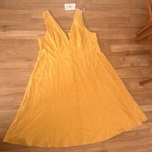 Cider Mustard Backless Dress